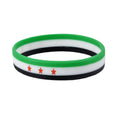 Syria Flag Silicone Bracelets For Men And Women Personalized Bracelets Sports Wrist Band Bangle Lightweight Band for Casual Vera Lux