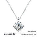 NeeTim 1ct 2ct 3ct D VVS1 Moissanite Necklace for Women Sterling Silver 925 with White Gold Plated Lab Diamond Sparkling Pendant Vera Lux