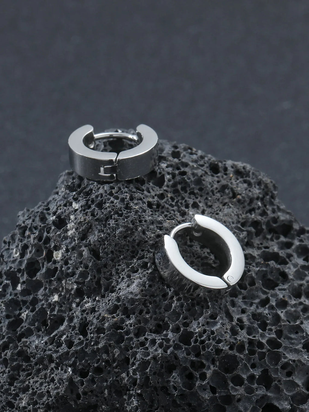 Fashion Trend Hip Hop Cool Stainless Steel Square Stud Earrings Simple Design Of Street Leisure Chic High-grade Jewelry Vera Lux