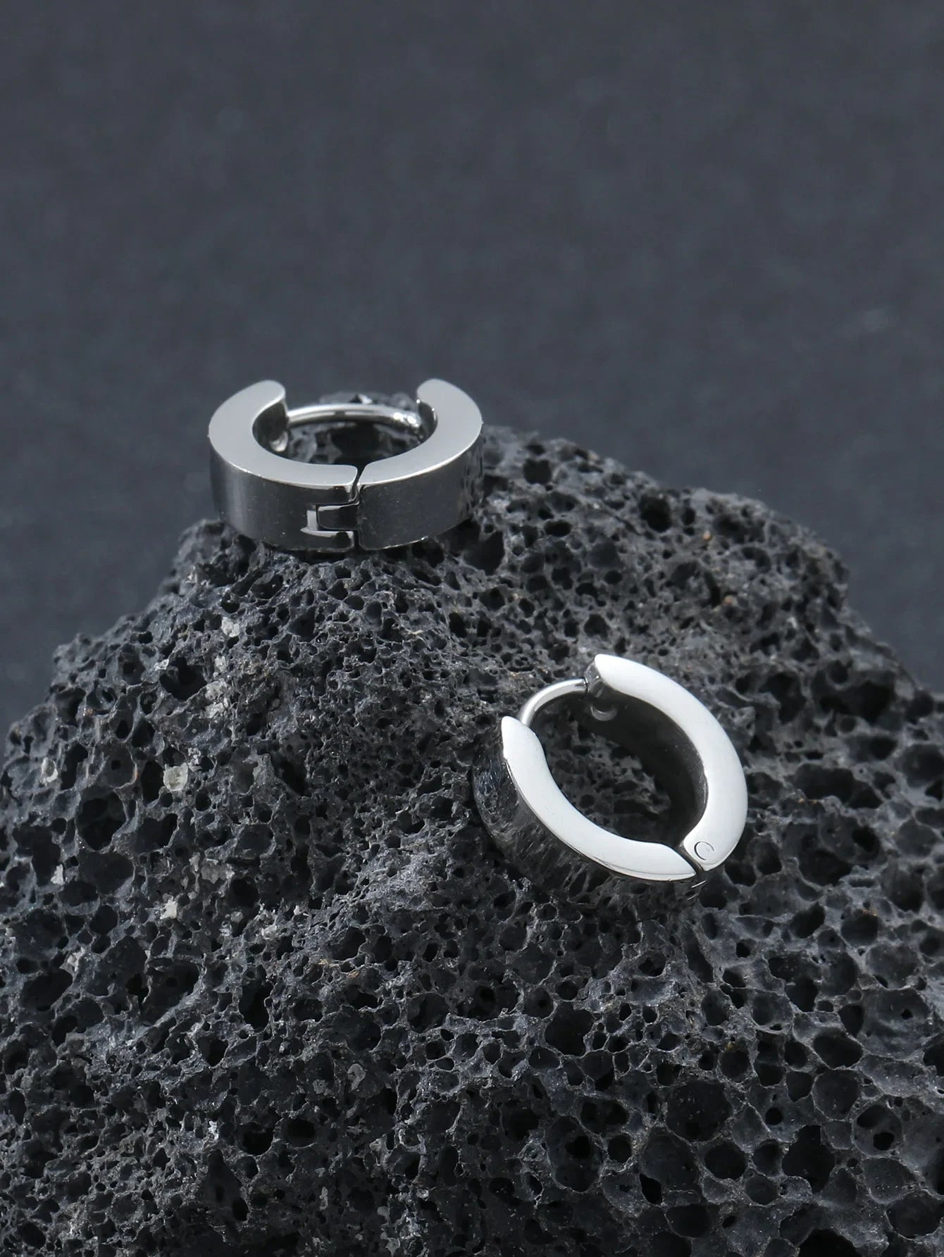 Fashion Trend Hip Hop Cool Stainless Steel Square Stud Earrings Simple Design Of Street Leisure Chic High-grade Jewelry Vera Lux