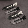 4Pcs Black White Polka Dot Acrylic Hair Clips Secure Hold Suitable for Daily Wear Bb Hairclip Party Outfits Hair Accessories Vera Lux
