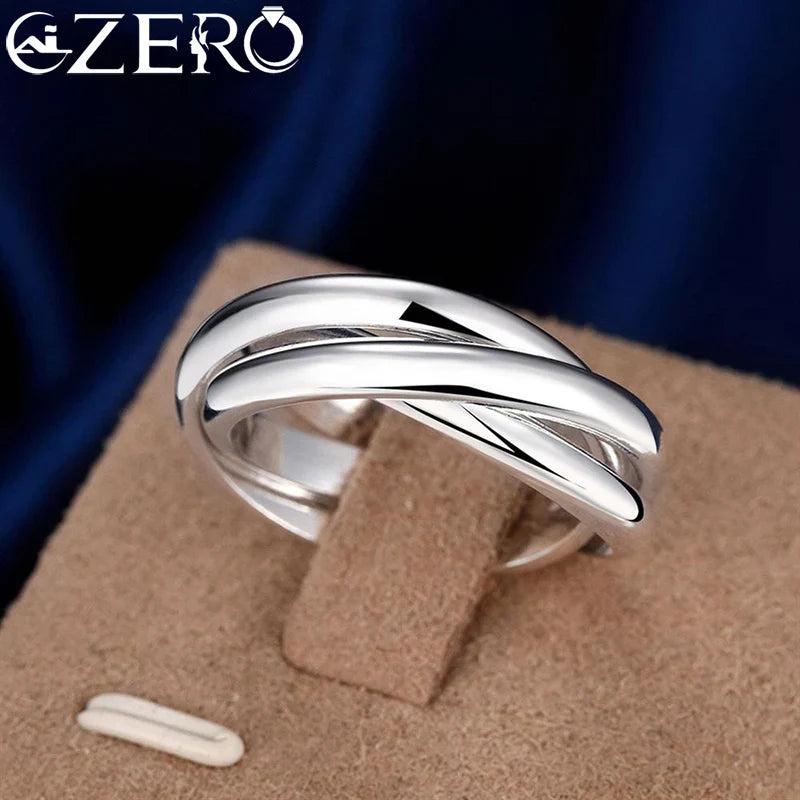 925 Sterling Silver Three Round Woman Rings Fine Jewelry Wholesale Trending Products Offers With ALIZERO Jewellery Vera Lux