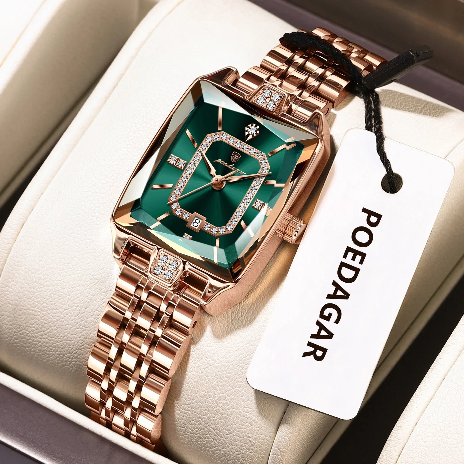 POEDAGAR Luxury Brand Ladies Wristwatch Waterproof Stainless Steel Date Women Watch Casual Fashion Quartz Women’s Watches Reloj Vera Lux