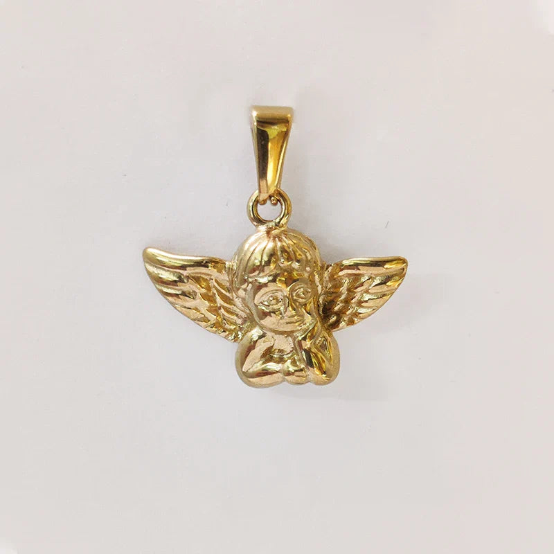 Stainless Steel Angel Pendant Premium Quality Tarnish Free Fashionable Necklace Charm For Women Men Vera Lux