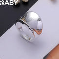 Hot classic charms 925 Sterling Silver wide Rings for men Women Size 7 8 9 10 Fashion party fine Jewelry Christmas gifts Vera Lux