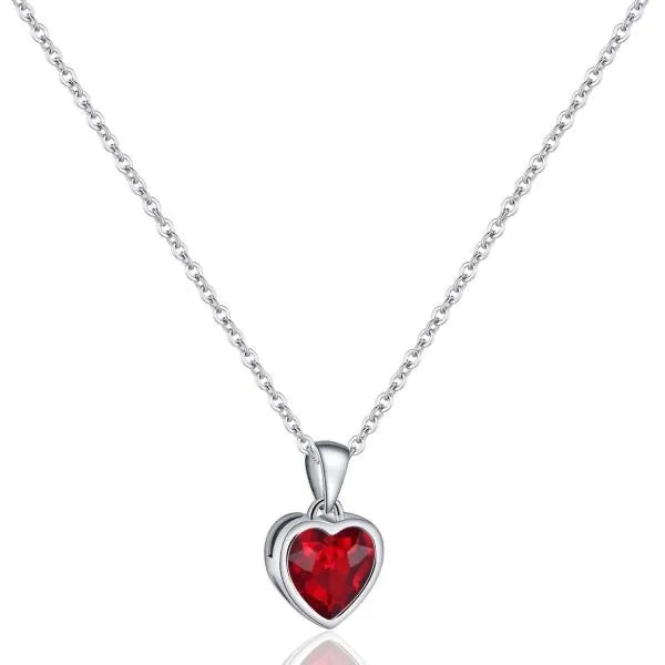 925 Sterling Silver Red Greem Blue Heart Zircon Neck Chain Pendants Necklaces For Women Luxury Jewelry Accessories Argent 925 Vera Lux