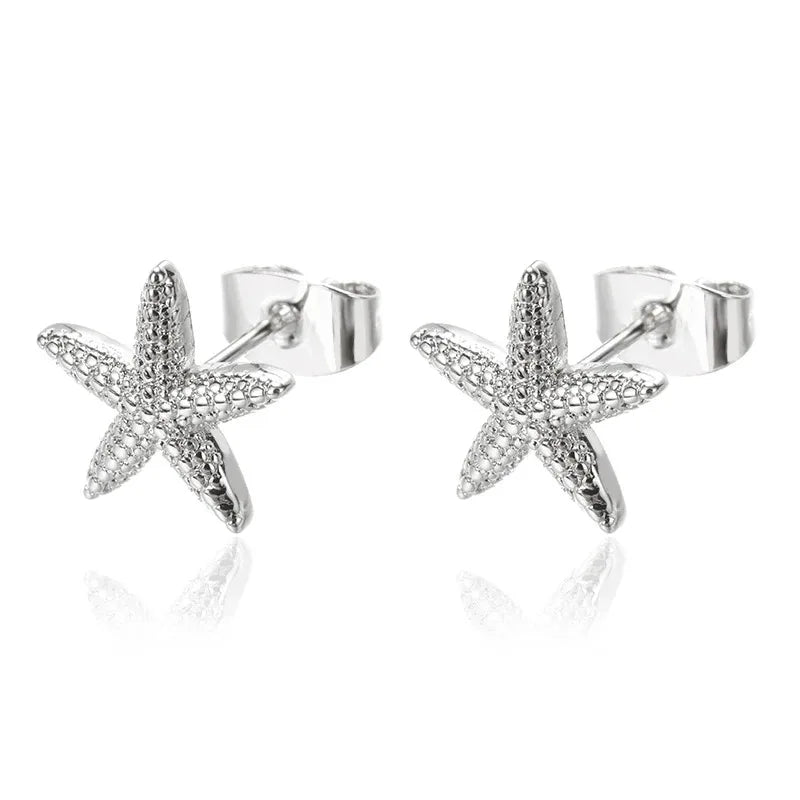 Water Drop Zircon Stars Stud Earrings For Women Stainless Steel Gold Color Statement Earring 2023 Femme Christmas Jewelry Gift Vera Lux