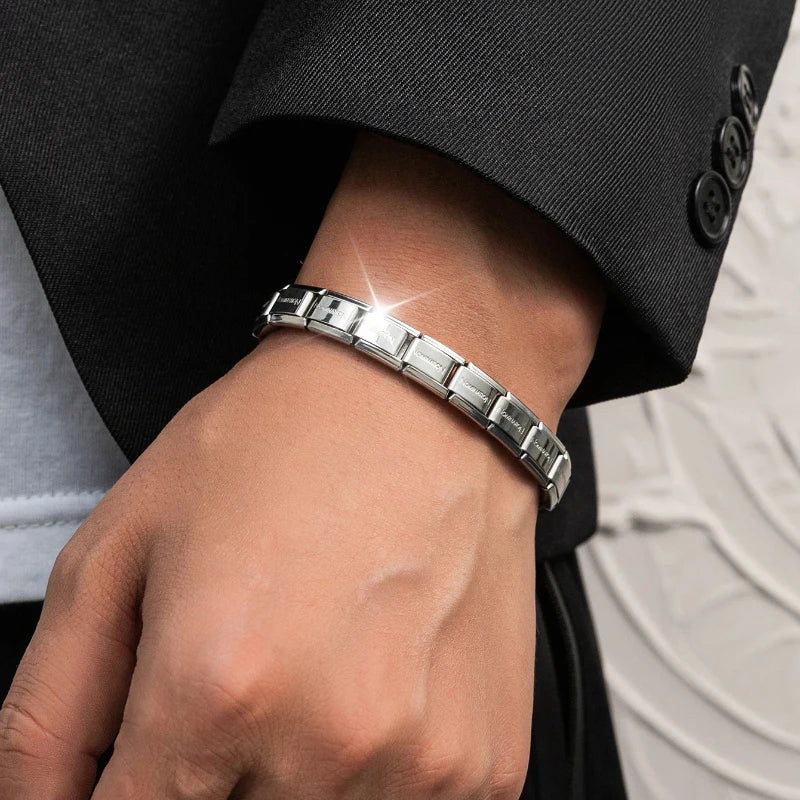 New Trend Stainless Steel Bracelet European And American Elastic Titanium Steel Bracelet Fashion Simple Design Vera Lux
