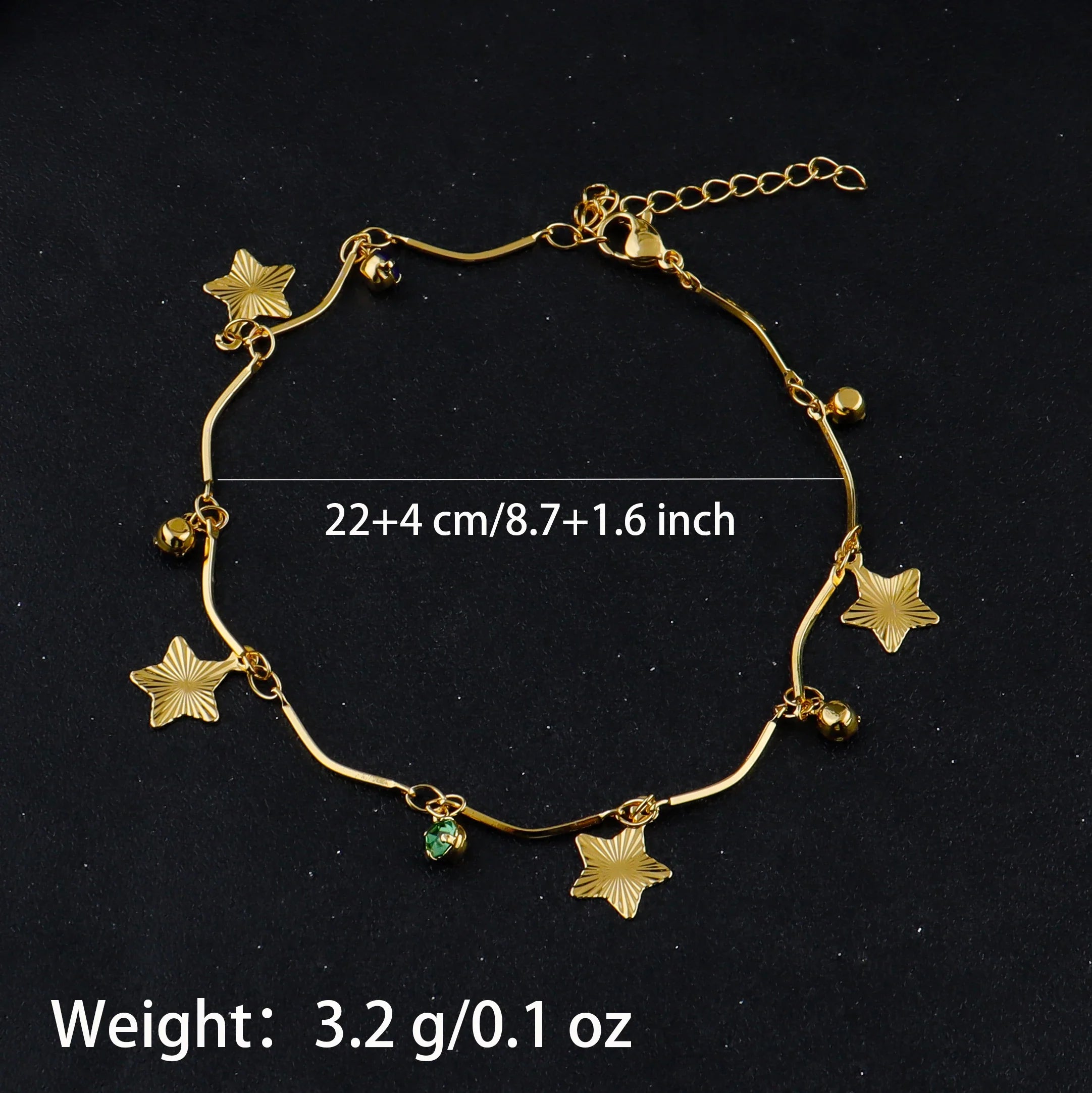 Female Five-pointed star Anklets Bracelet Bohemian Style Ankle Chain Elegant Foot Jewelry for Women Leg Chain Accessorie Vera Lux
