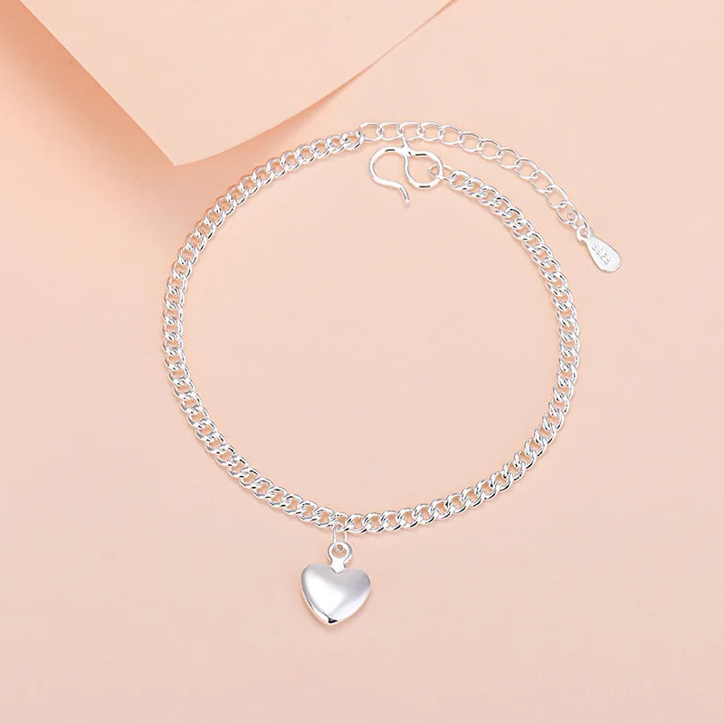 925 Sterling Silver Lucky Bead Charm Bracelets Woman Couple Chain Round Bangles Luxury Jewelry Accessories Wholesale Vera Lux