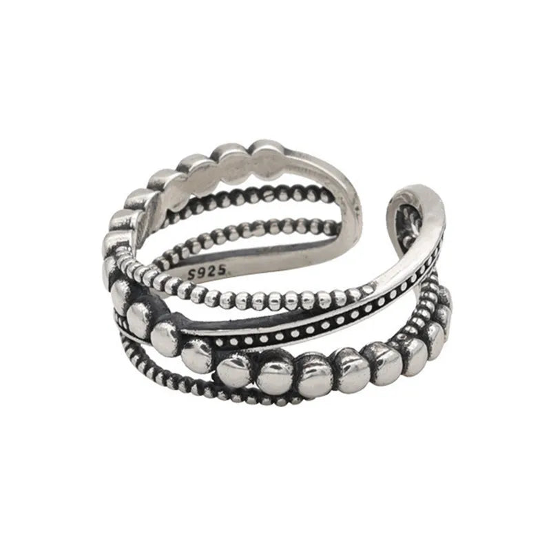 925 Sterling Silver Overlapping Ball Rings For Girls Fashion Wedding Jewelry For Women Accessories Vera Lux