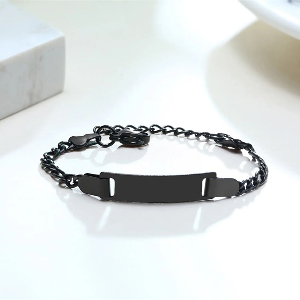 Baby Kids Bracelet, Stainless Steel Chain Bracelet Adjustable Link without Name,Girl Boy Children Birthday Gift Vera Lux