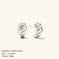 SUNIBI Stainless Steel Stud Earring for Women Gold Color Silver Color Simple Earrings Wives Smooth Thick Hoop Fashion Jewelry Vera Lux