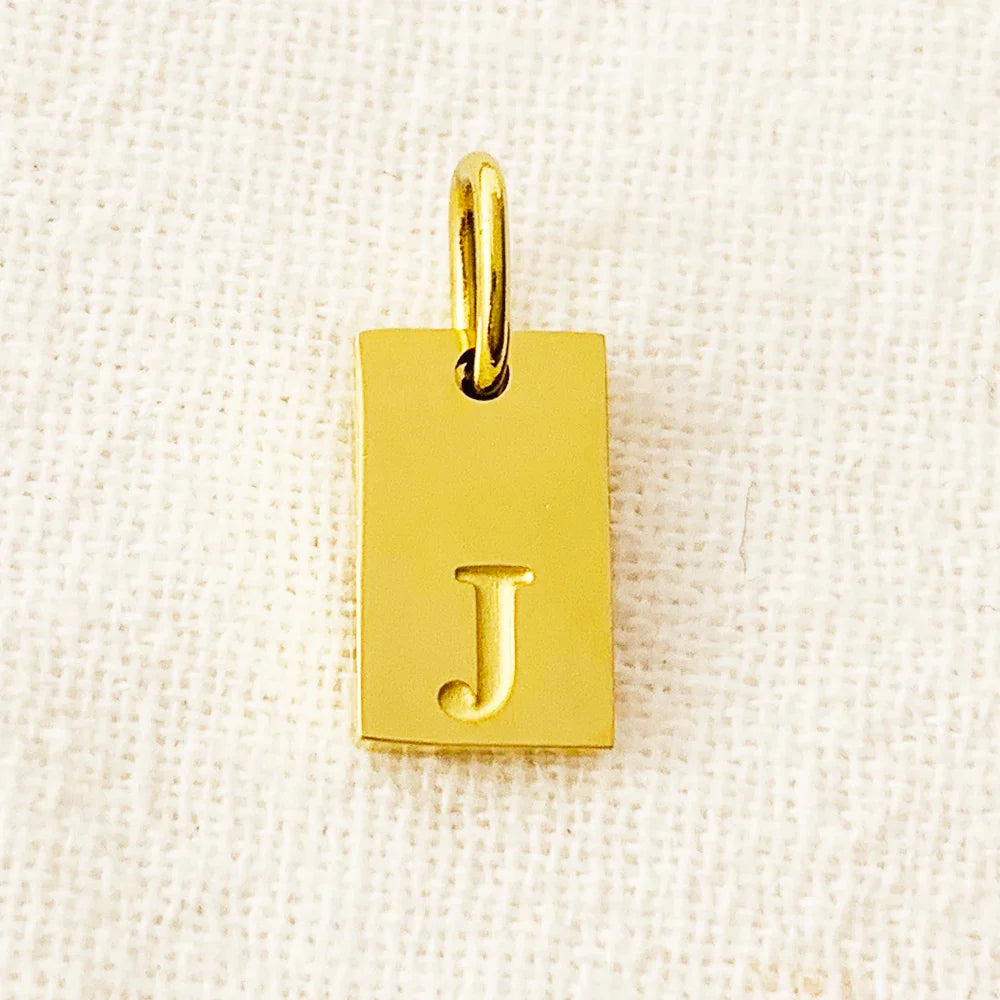 10PCS Alphabet Charm Pendant for Necklaces Stainless Steel Jewelry DIY Engraved Lettering Accessories Women's Fashion Jewelry Vera Lux