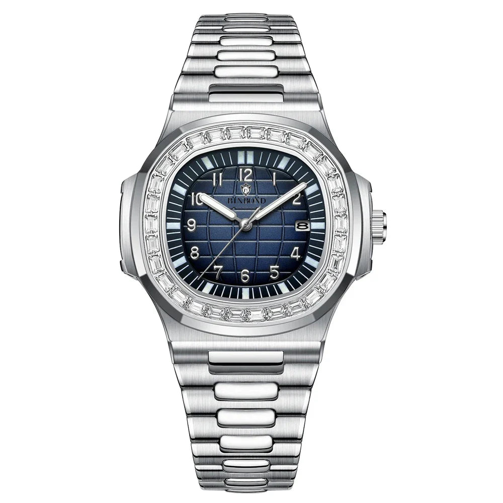 Luxury Digital New Diamond Watch For Man Fashion Quartz Wristwatches Mens Automatic Watches Man Gifts Clock Tudo Por 1 Real Vera Lux
