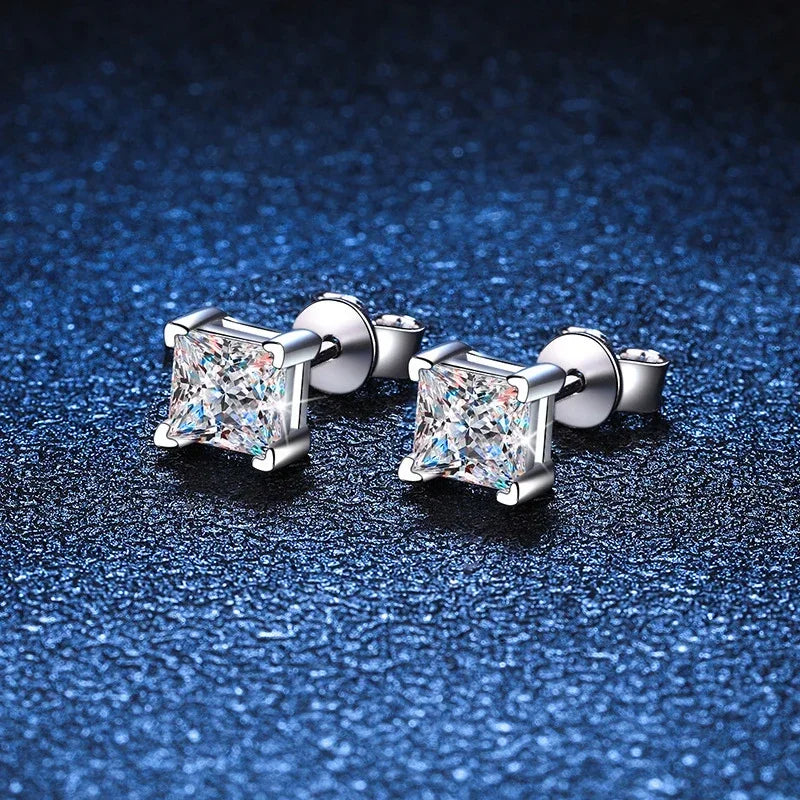 NeeTim 1ct D Color Moissanite Stud Earrings For Women Luxury Jewelry Original 925 Sterling Diamond Wedding Party Earring Gift Vera Lux