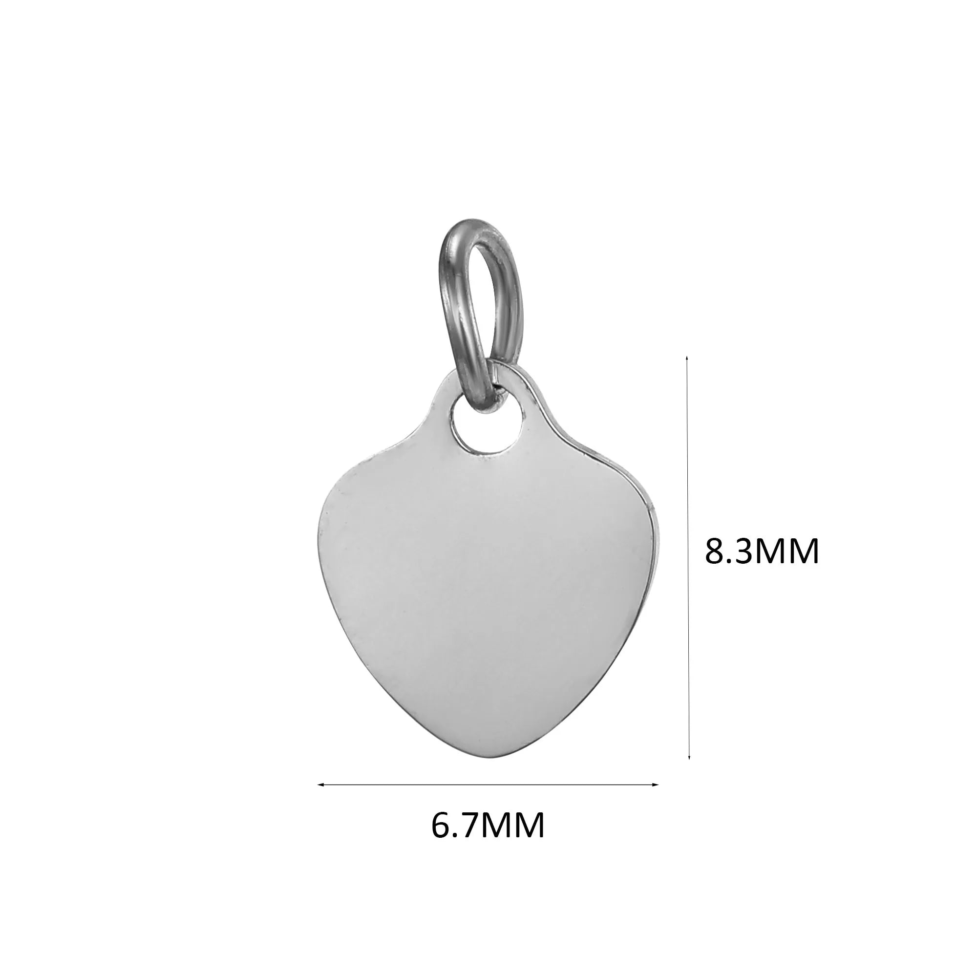 10PCS Custom Logo Tags Stainless Steel Charms for Necklace Bracelets 6 sizes to choose Vera Lux