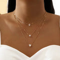 Trendy Zircon Pendant Necklace For Women Multilayer Chain Choker Fashion Female Party Shiny Jewelry Gift Vera Lux