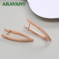 Aravant 925 Silver 18K Gold Wedding Crystal Earrings For Women Fashion Party Jewelry Vera Lux
