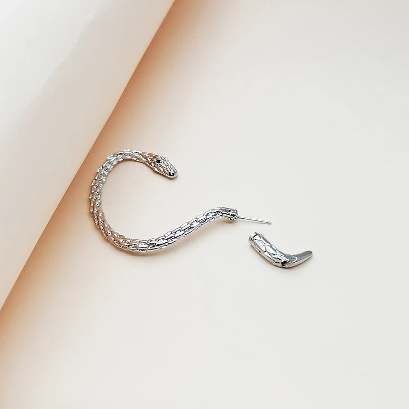 Personalized Gothic Winding Snake Shaped Ear Clip Earrings, Trendy Avant-garde Hip-hop Party Charm, Women's Jewelry Accessories Vera Lux
