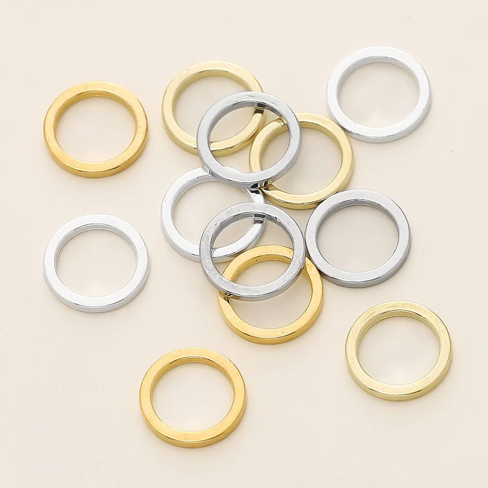 10/20Pcs/Pack 14K/18K Gold Color Plated Brass Close Jump Rings Split Rings Connector for Jewelry Necklace Making Accessories Vera Lux