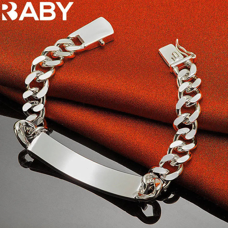 URBABY 925 Sterling Silver Square Chain Bracelets For Women Wedding Party Anniversary Gift Fashion Fine Jewelry Vera Lux