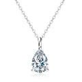 NeeTim Water Drop1ct 2ct Moissanite Pendant Necklace S925 Silver Pear Cut Lab Diamond Neckchain with Certificate for Women Vera Lux