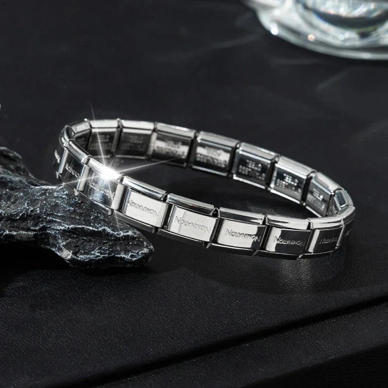 New Trend Stainless Steel Bracelet European And American Elastic Titanium Steel Bracelet Fashion Simple Design Vera Lux