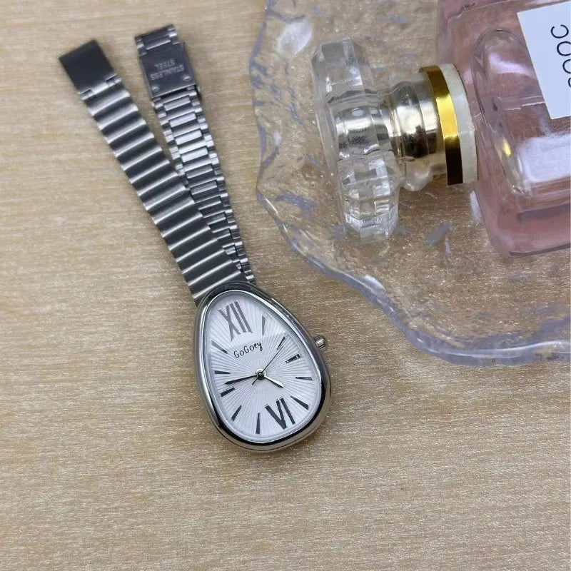 New Ladies Watches gift Snake Head Watch for Women Luxury Fashion Steel Strap Quartz Wristwatches Dropshipping Clock Vera Lux