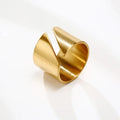 6mm Thick Chunky Chain Ring Cuban Curb Link Stainless Steel Stylish Ring for Women Girls Vera Lux