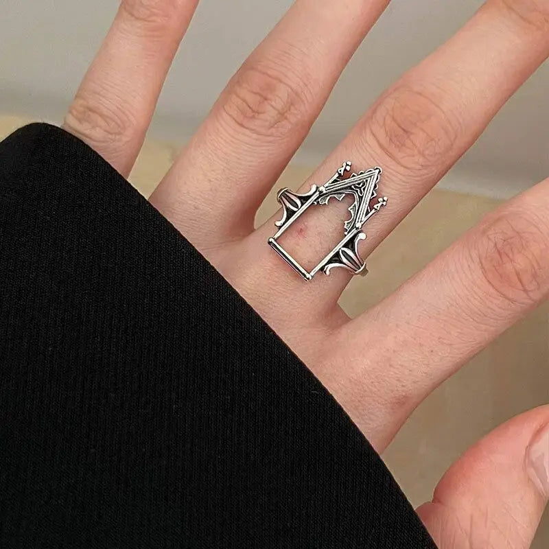 925 Sterling Silver Castle Adjustable Rings For Women Engagement Wedding Luxury Jewelry Wholesale Vera Lux