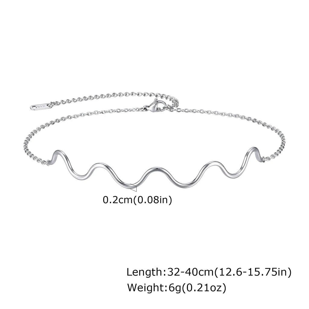 Open Hoop Earrings Women, Minimalist 18K Gold Plated Large Earrings Wave Shape Big Hoops,Stainless Steel Jewelry Vera Lux