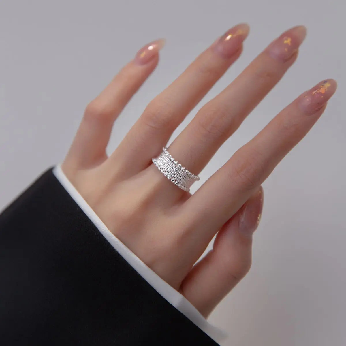 925 Sterling Silver Personality Bead Rings For Women Engagement Wedding Luxury Jewelry Vera Lux