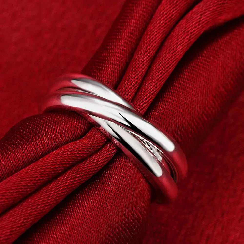 925 Sterling Silver Three Round Engagement Rings For Women Couple Vintage Fine Jewelry Ladies Accessories Gifts Jewellery Vera Lux
