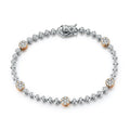 MINTYBOX S925 Sterling Silver All Moissanite Tennis Bracelets for Women D VVS1 Diamond 18k Gold Plated Wedding Fine Jewelry Gift Vera Lux