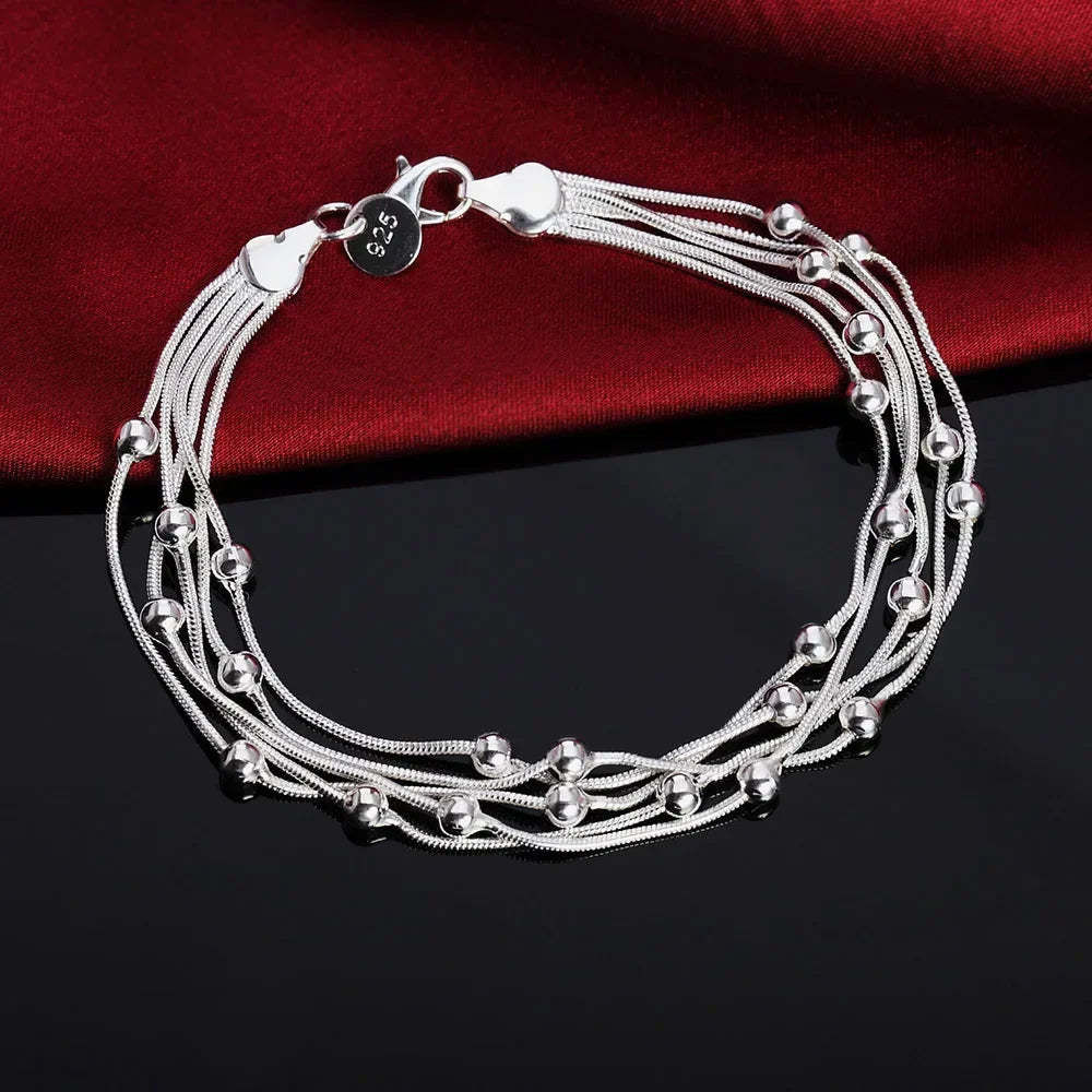 8 Inch 18K Gold Bracelet 5MM Sideways Chain Bracelet For Woman Men Fashion Wedding Engagement 925 Sterling Silver Jewelry Gifts Vera Lux