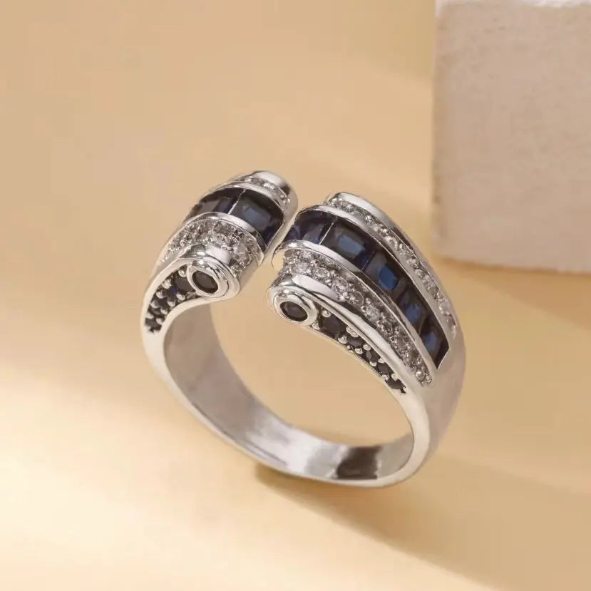 Gothic Stainless Steel Opening Finger Rings for Women Vintage Geometric Adjustable Finger Ring Trendy Punk Jewelry Gifts Vera Lux