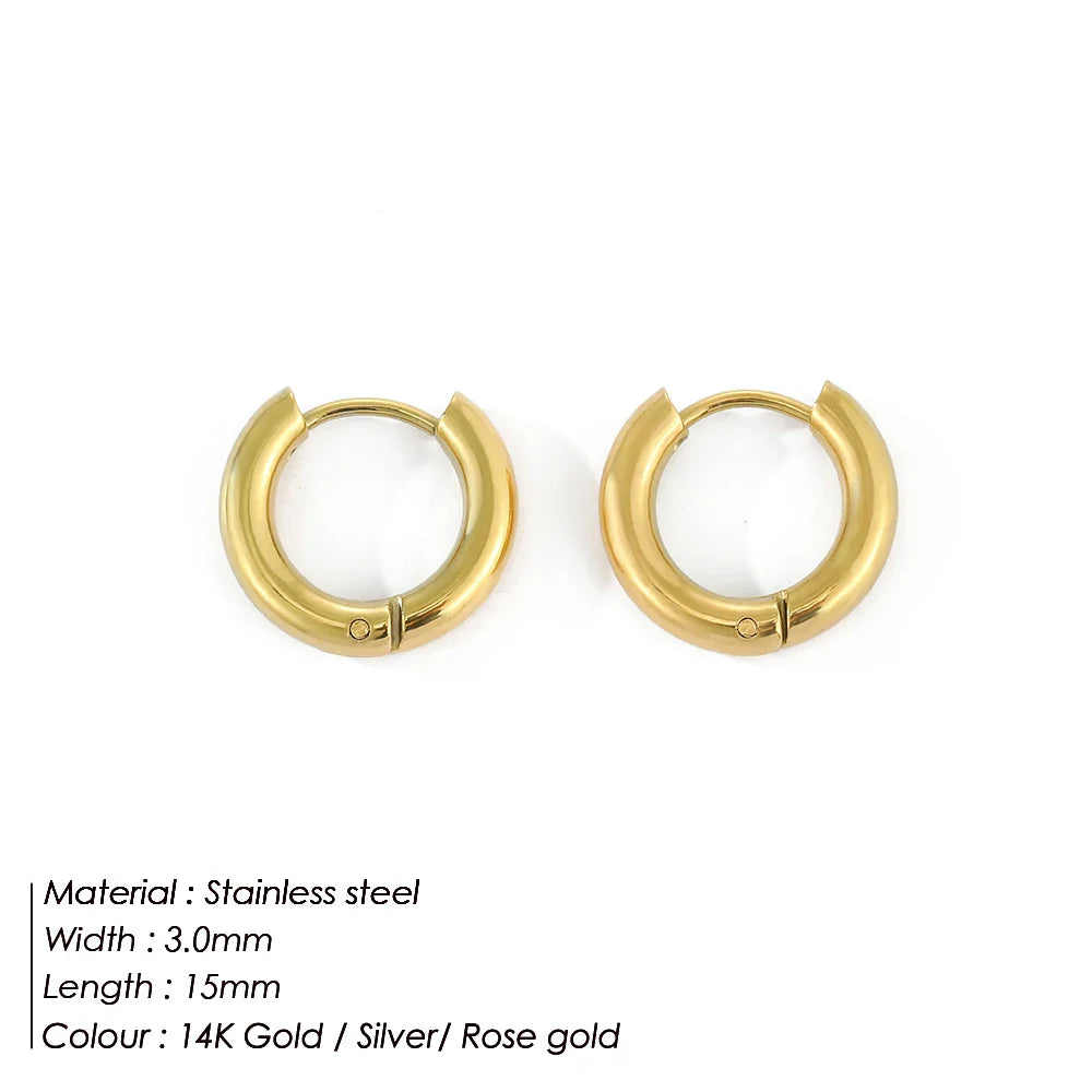 Minimalist Stainless Steel Round Earrings for Women Trendy Geometric Drop Statement Earrings Party Fashion Jewelry Gift Vera Lux