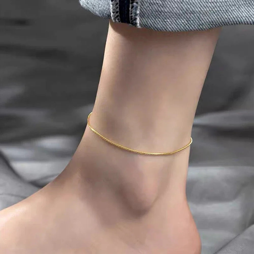 Snake Chain Anklet Stainless Steel Adjustable Chain Ankle Gifts for Women Girls Jewelry Accessories Wholesale Dropshipping Vera Lux