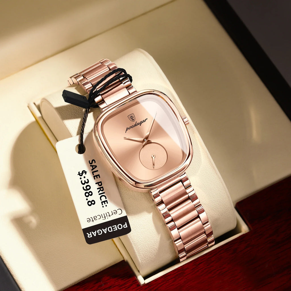 POEDAGAR Luxury Watch for Woman Waterproof Stainless Steel Quartz Ladies Watch High Quality Women's Watches Elegant Female Clock Vera Lux