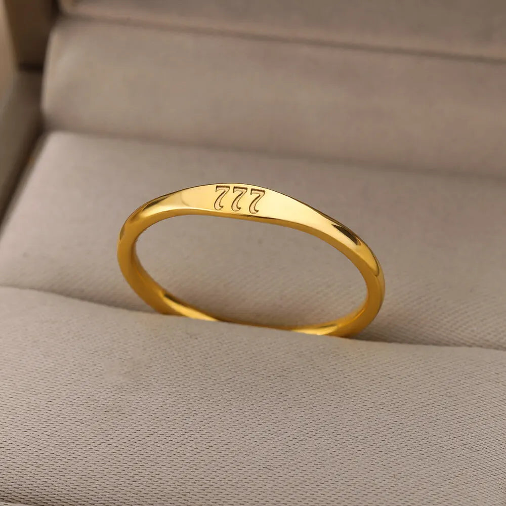 111 222 333 444 555 666 777 999 Angel Number Rings For Women Stainless Steel Ring Vintage Aesthetic Retro Jewelry anillos 2025 Vera Lux