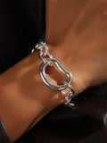 Irregular Geometric Circle Chain Bracelets for Women Fashion Gold Silver Color Stainless Steel Bracelet Waterproof Jewelry Vera Lux