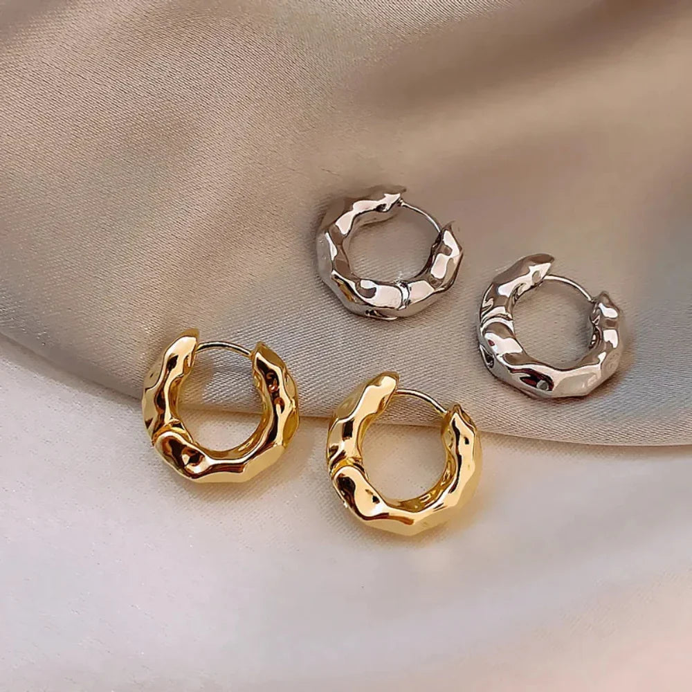Mariasz Minimalist New Hot Sell Trendy Plated Gold Color Circle Earrings for Women Ear Hoop Earring Classic Jewelry Vera Lux
