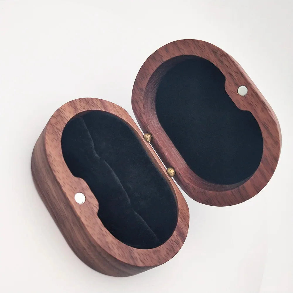 Tangula Custom Men's Stainless Steel Cufflinks For Groom Initials Cufflinks With Oak Gift Box Wedding Bridegroom Jewelry Gift Vera Lux