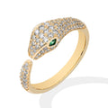 MINTYBOX Snake S925 Silver Moissanite Rings for Women D/VVS1 Lab Diamond Adjustable Ring 18K Gold Plated Luxury Fine Jewelry Vera Lux