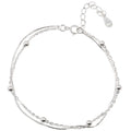 925 Sterling Silver Round Ball Lucky Bracelets Woman Double-Layer Snake Chain Hot Top Quality Jewelry Wedding Jewellery Vera Lux