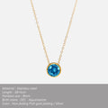 SUNIBI Stainless Steel Birthstone Necklace for Woman Gold Color Bride Designer Pendant Necklaces Birthday Gift Jewelry Wholesale Vera Lux