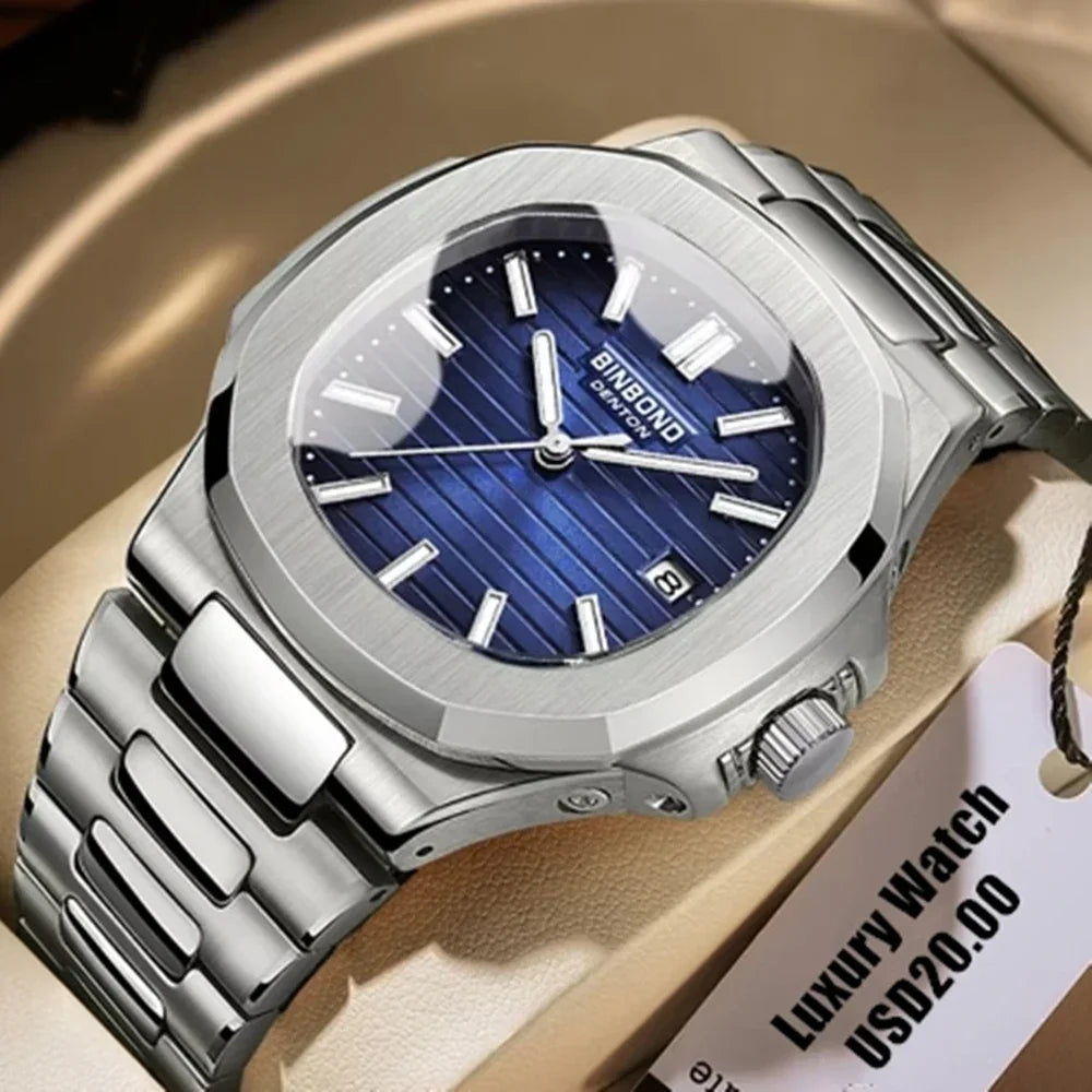 New Casual Business Movement Clock Men Luxury Watch Automatic Watches Mens Fashion Quartz Wristwatches Gifts Relogio Masculino Vera Lux