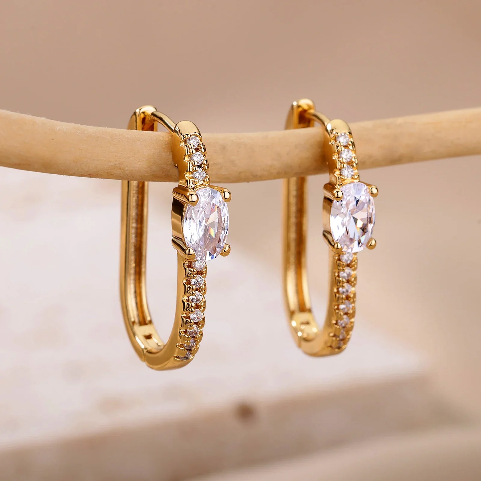 Minimalist Zircon Round Earring For Women Stainless Steel Irregular Earring Fashion Party Wedding Jewelry Gift Bijoux Femme 2022 Vera Lux