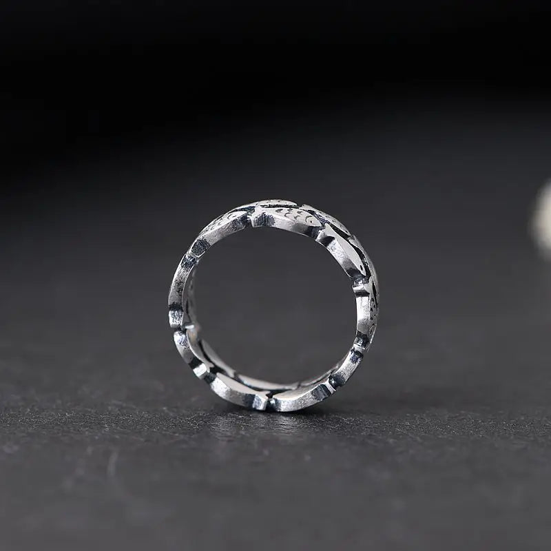 925 Sterling Silver Bilayer Fish Adjustable Rings For Women Engagement Wedding Luxury Quality Aesthetic Jewelry Jewellery Vera Lux